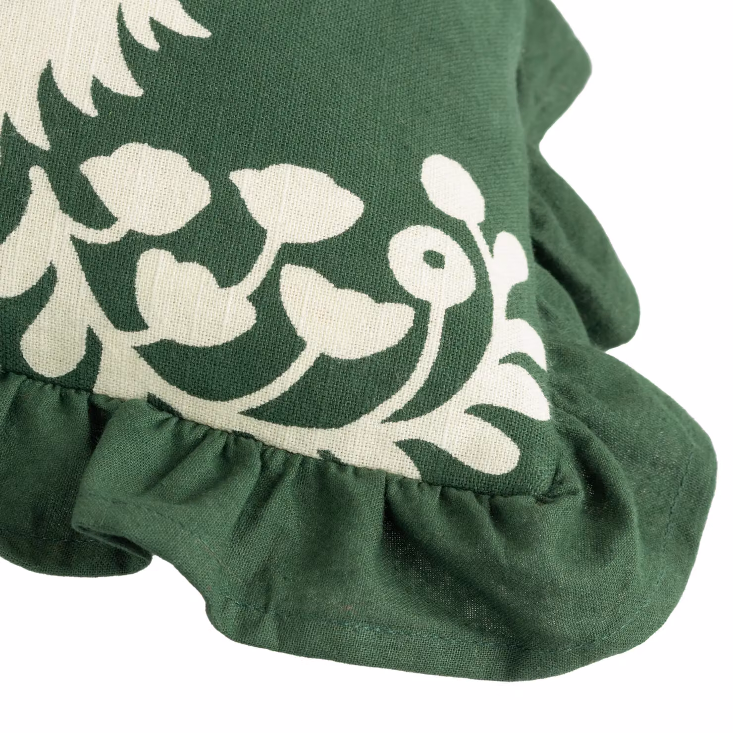 Paoletti Montrose Floral Cotton Square Cushion in Green, W/D/H: 50 x 50 x 50 cm – 5