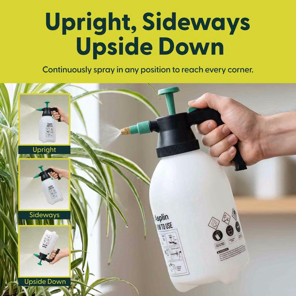 Keplin 2L Manual Pressure Sprayer in White and Transparent – 4