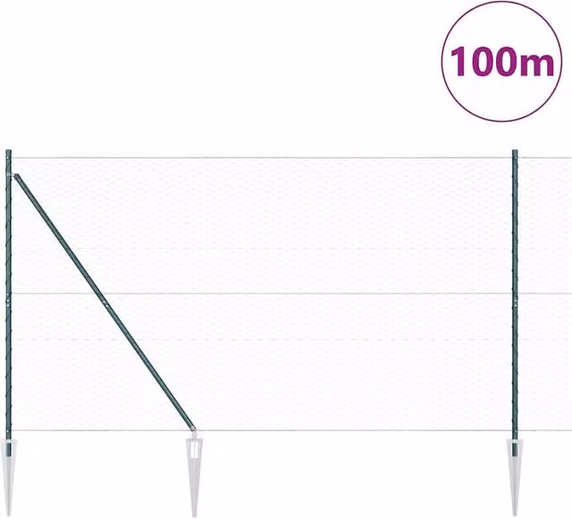 Berkfield Home Green Hexagon Steel Fence, H: 160 cm x W: 100 m – 1