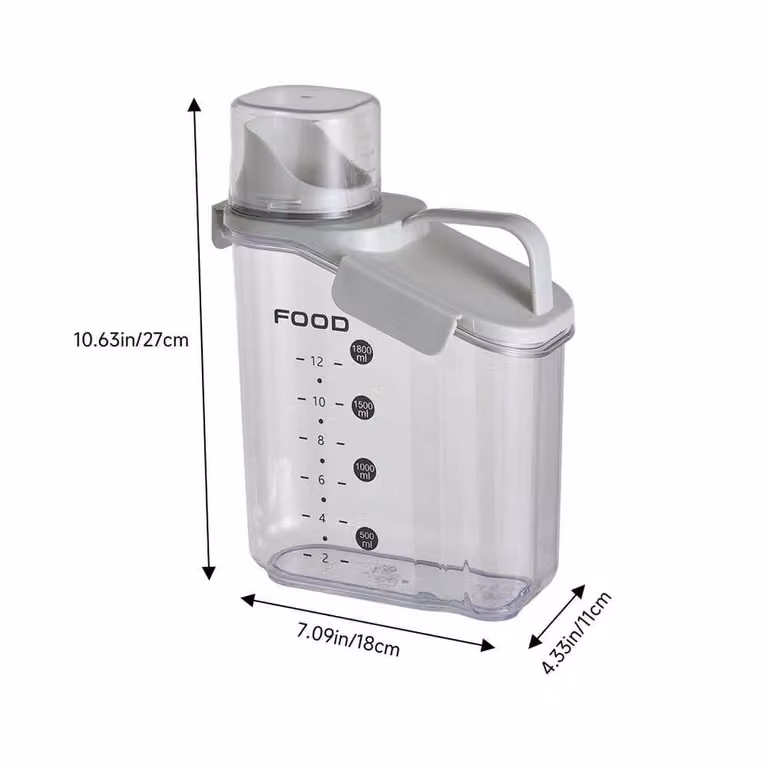 EONLION Waterproof Food and Cereal Storage Container, 2000ml, Clear