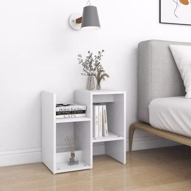 Berkfield Home Elegant Bedside Cabinets, 2 Piece Set, White, W: 50 cm, D: 30 cm, H: 51.5 cm – 1