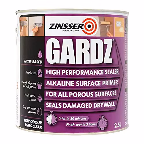 Zinsser Gardz High Performance Water-Based Sealer, Transparent, 2.5 l