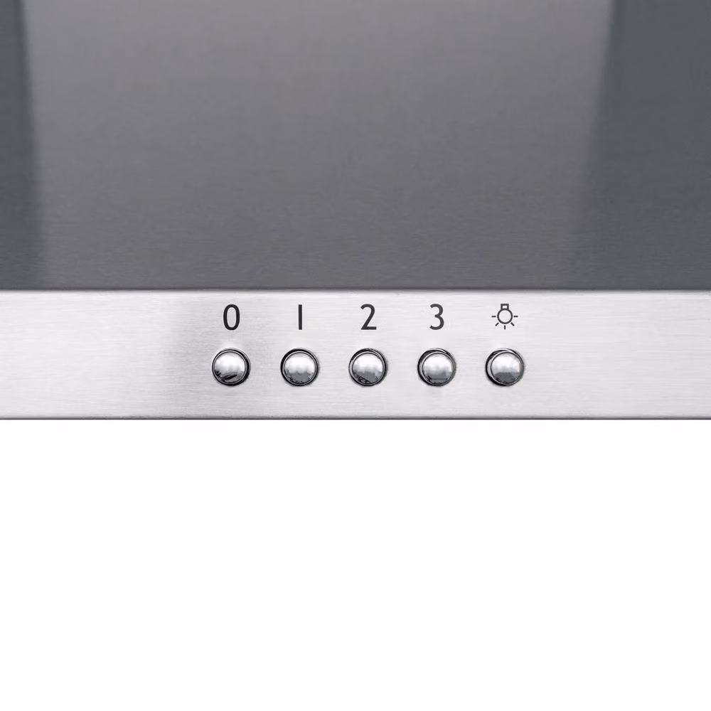 SIA Silver Stainless Steel Chimney Cooker Hood Extractor with Activated Carbon Filter, W: 60 cm, H: 66 cm, D: 55 cm – 2