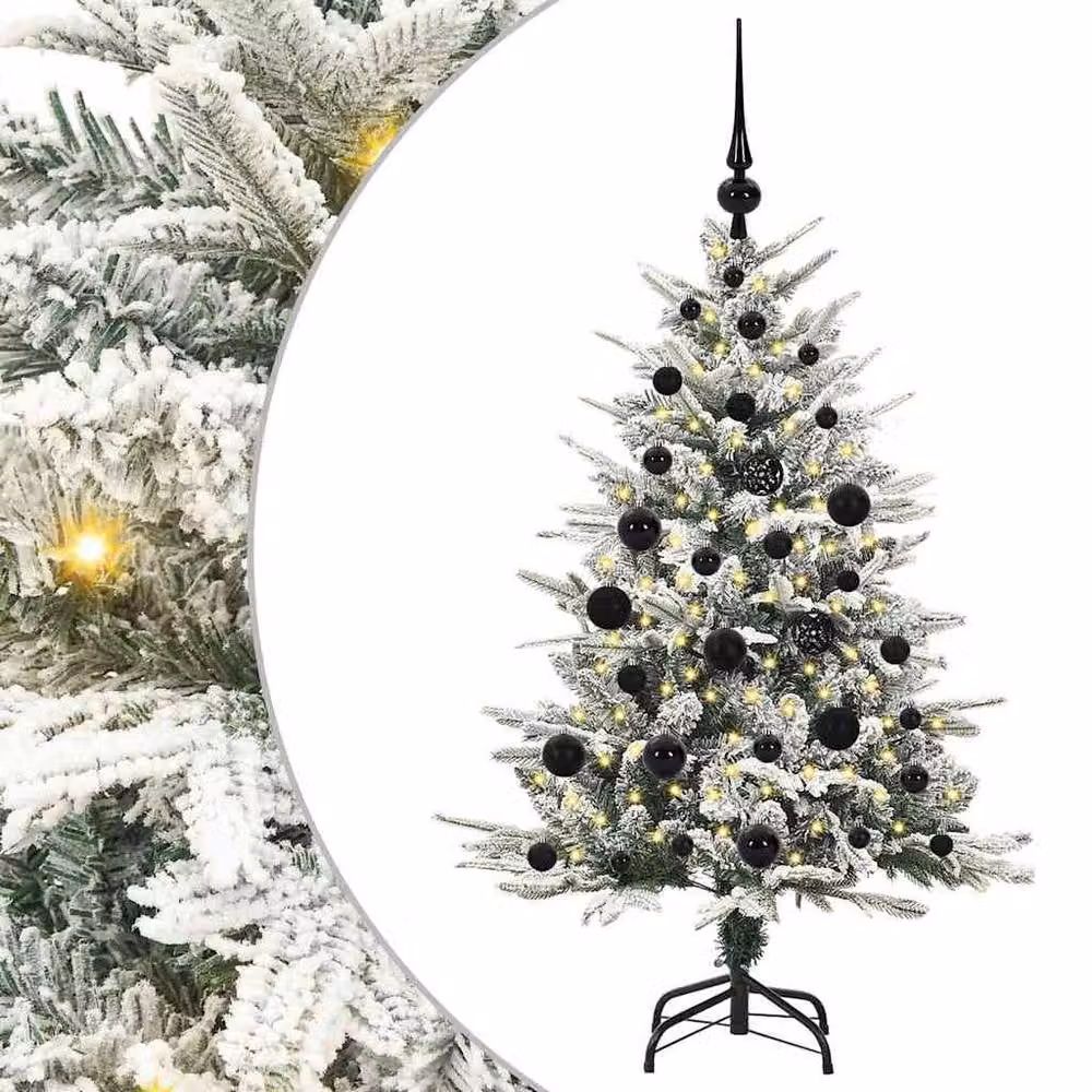Berkfield Home Pre-lit Artificial Christmas Tree with Ball Set, Green, Height: 120 cm – 2