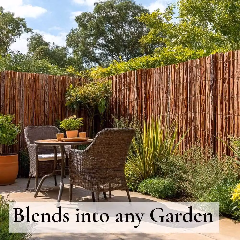 Access Garden Products Premium Woven Bark Fencing Screening Roll, Brown, W: 400 cm, H: 180 cm – 2