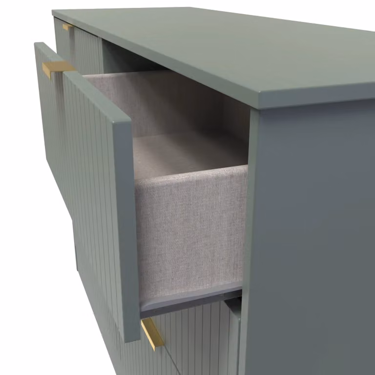 Ready Assembled 2 U Denver 6 Drawer Bed Box in Pale Green, Large