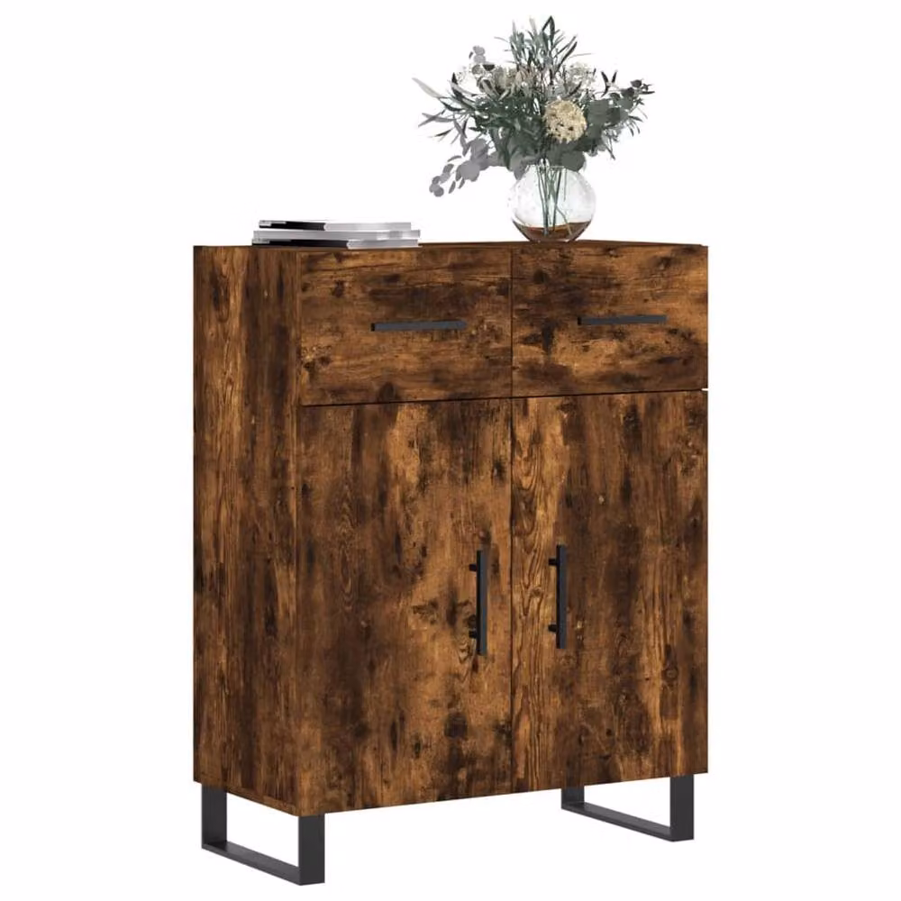 Berkfield Home Modern Smoked Oak Sideboard in Brown, W/D/H: 69.5 x 34 x 90 cm – 3