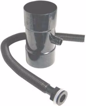 FloPlast Round PVC Rainwater Diverter, 80mm, Grey