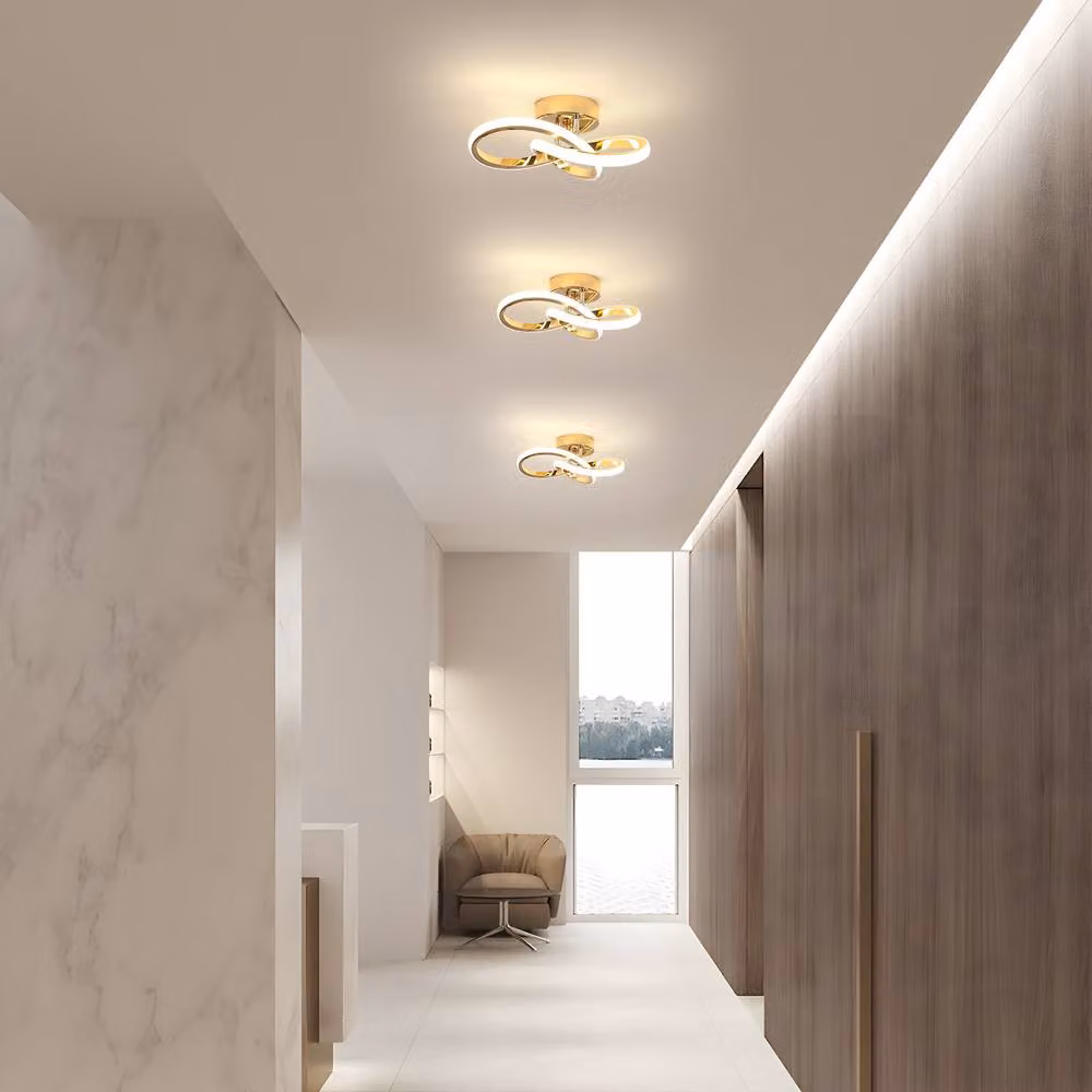 Pheashine Modern Gold LED Ceiling Lamp, 22W, 4500K Neutral Light – 3