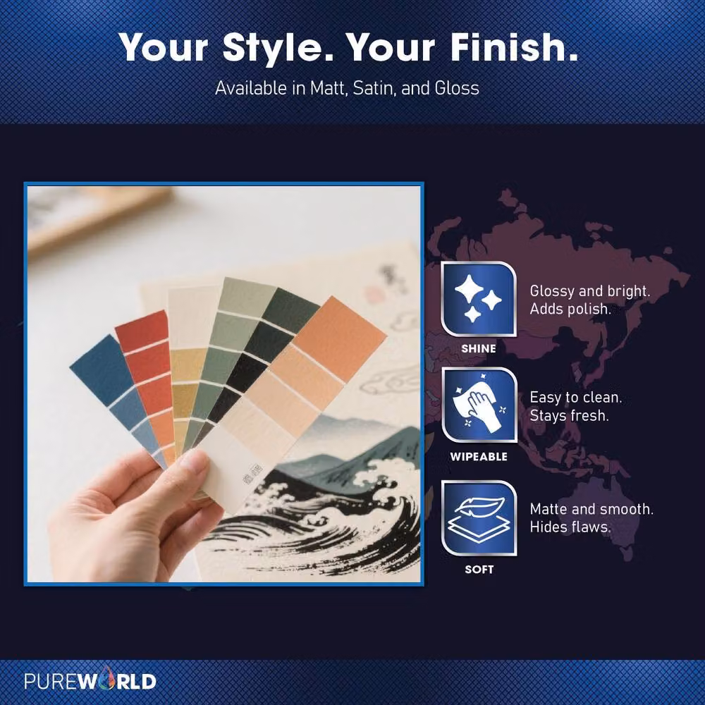 Pureworld All-In-One Multi Surface Indoor and Outdoor Matt Dispersion Paint, Blue, 10 l – 4