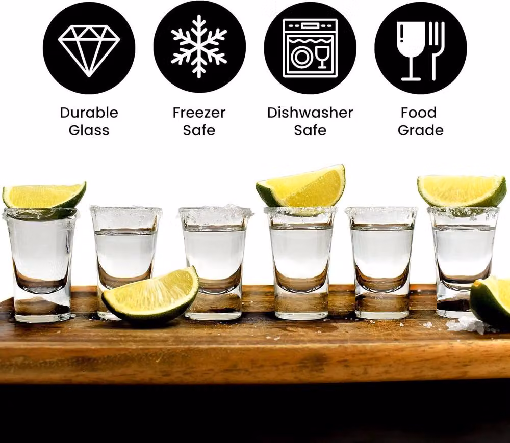 volila Heavy Base Shot Glasses, 25ml, 6 Pack, Transparent – 4