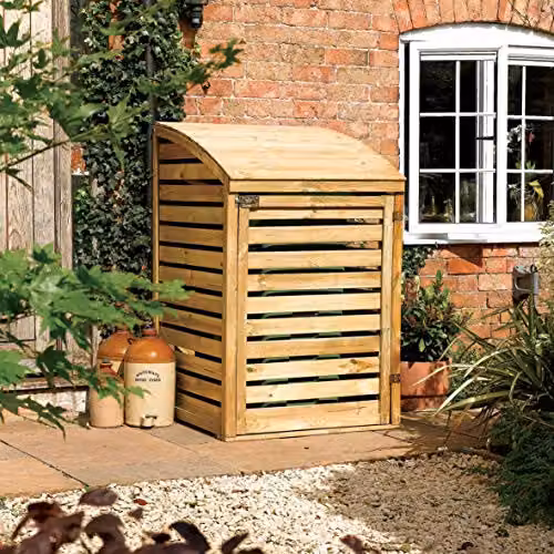 Rowlinsons Classic Wheelie Bin Store, Brown, W80 x D74 x H130 cm
