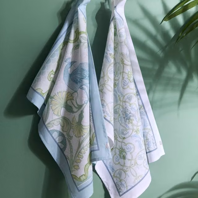 Laurence Llewelyn-Bowen Palm Court Cotton Tea Towel 2 Pack, Green, Multicolour, W: 50 cm, H: 70 cm – 1