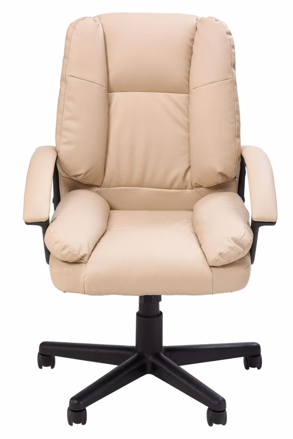 Living and Home Modern Height-Adjustable Reclining Office Task Chair with Armrests and 360 Degree Swivel in Beige – 2