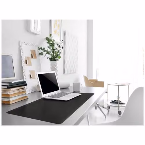 DURABLE Black Desk Pad with Contoured Edge and Foam Anti-Slip Backing, W: 52.0 cm, D: 65.0 cm – 2