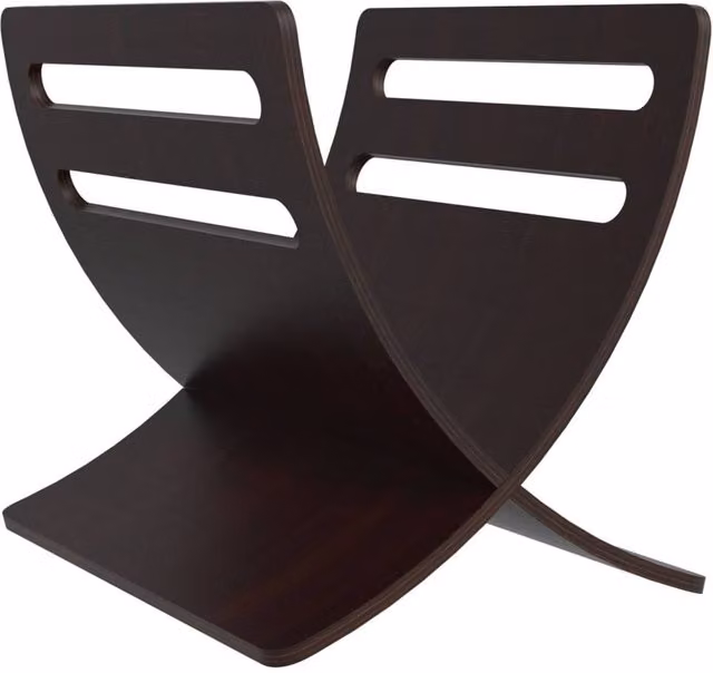 Berkfield Home Brown Wooden Freestanding Magazine Rack – 1