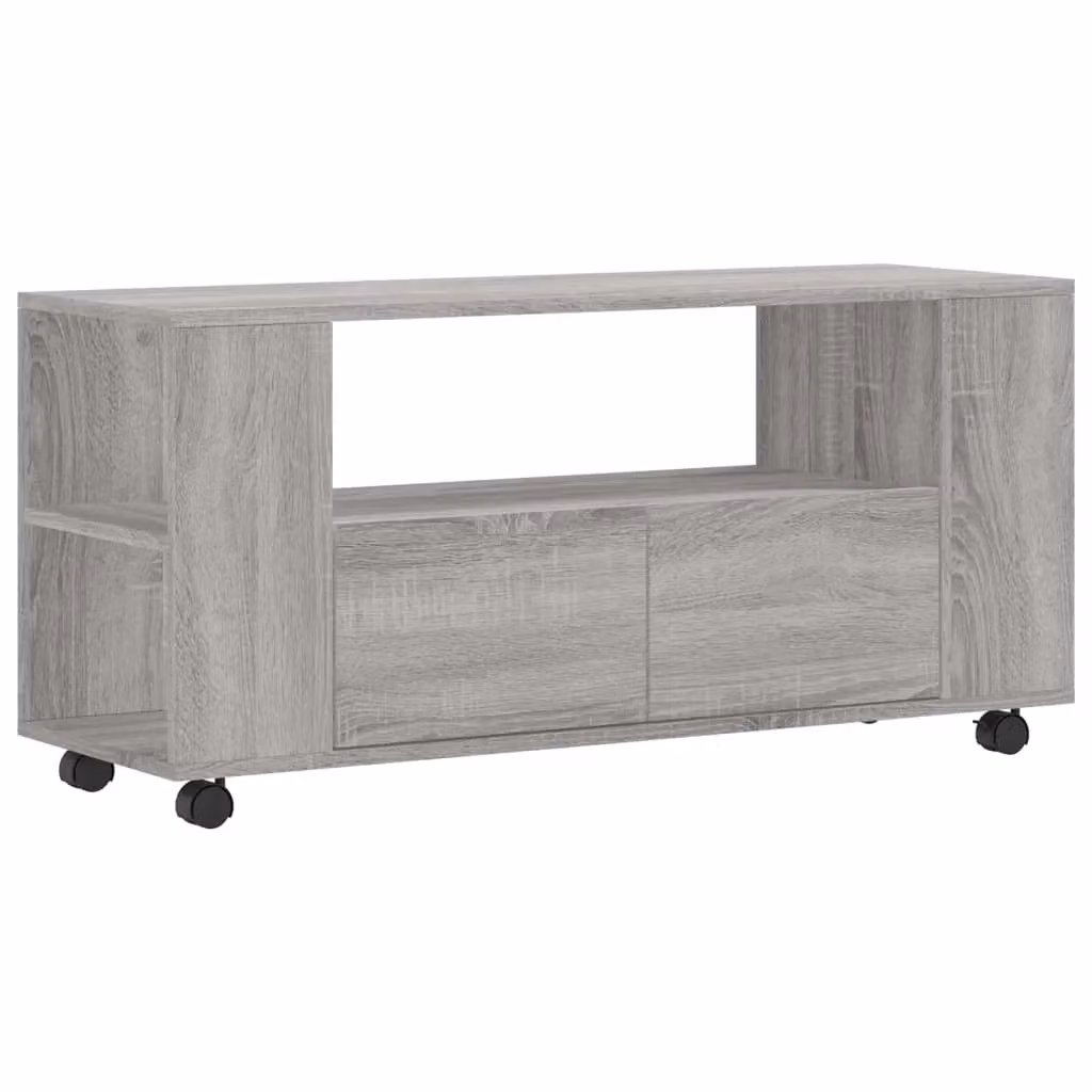 Berkfield Home Modern Grey Sonoma TV Cabinet in Engineered Wood W/D/H: 102 x 34.5 x 43 cm – 2