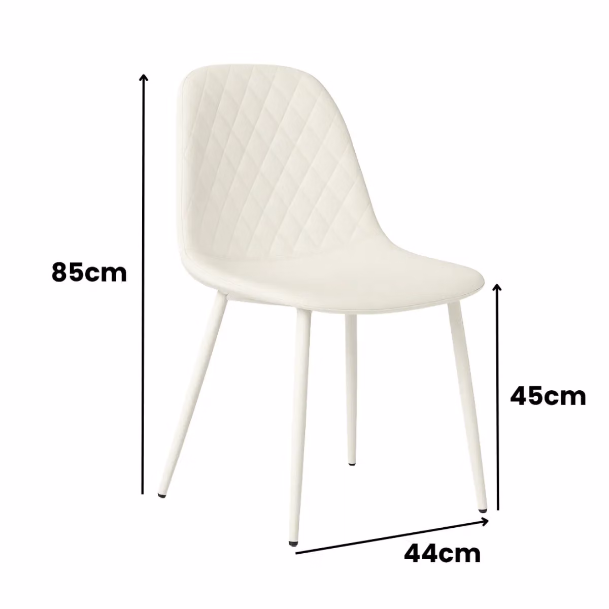 KOSY KOALA Modern Dining Table Set with 4 Cream Gem Pattern Chairs in Brown – 2