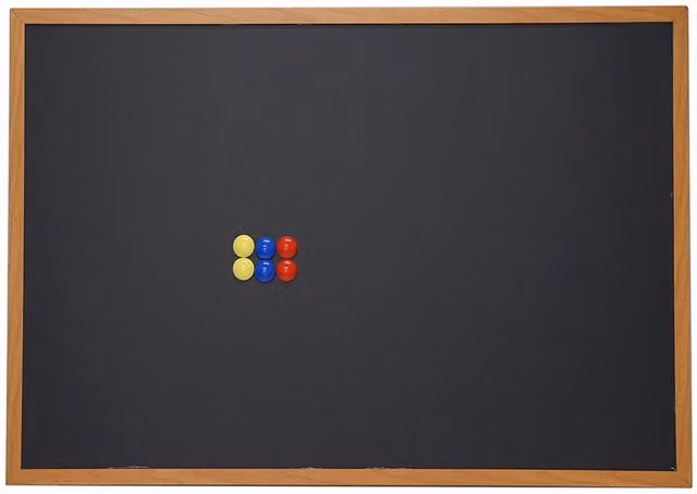 Gr8 Home Magnetic Blackboard and Notice Board in Brown and Black, W: 30 cm
