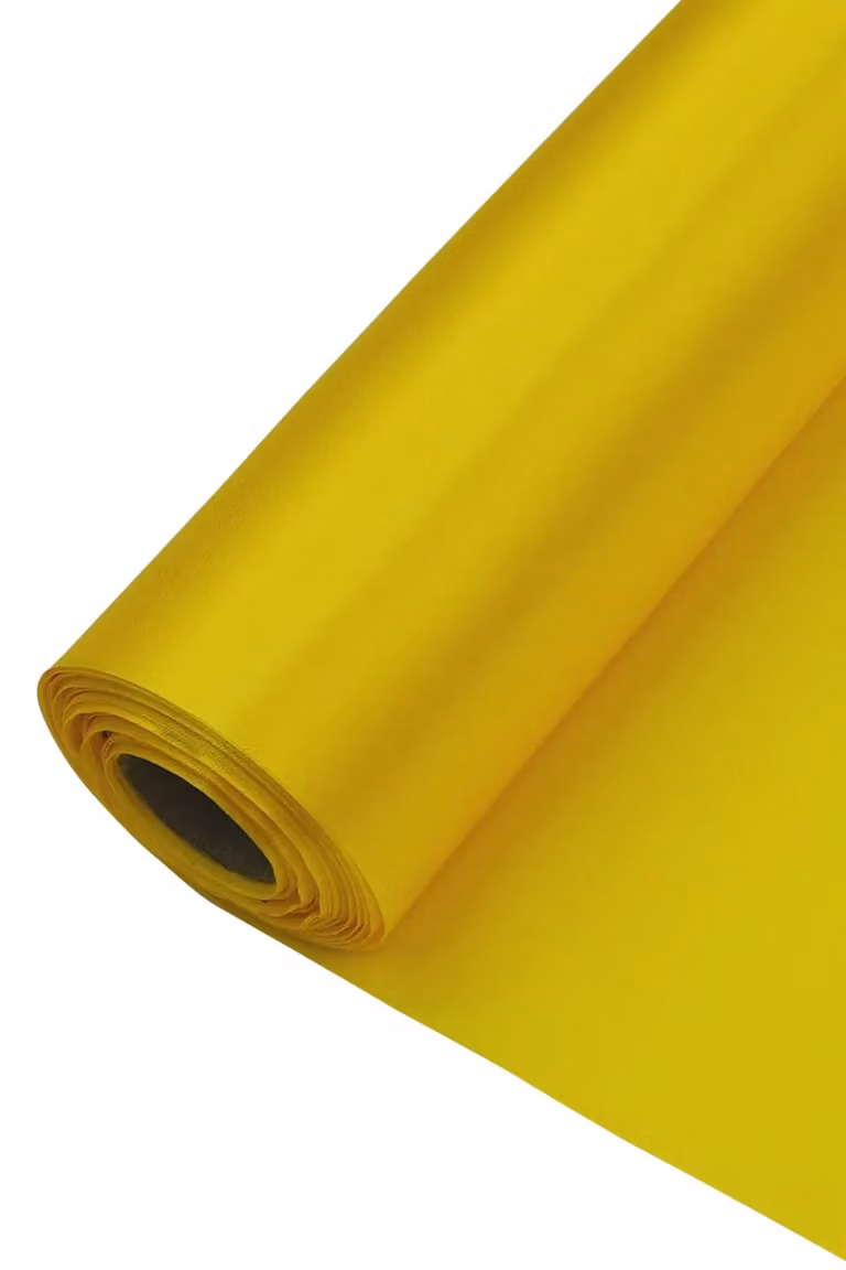 Neel Blue Solid Satin Fabric Roll in Yellow, W/H: 20 x 29 cm