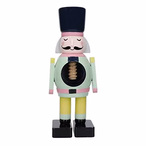 KitchenCraft Nutcracker Collection Wooden Male Nutcracker in Black and Multicolour – 1
