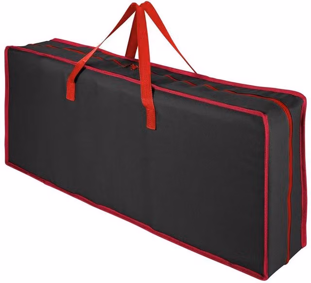 FORGEVIO Black Fabric Gift Wrap and Decoration Storage Bag with Handles, W: 50 cm