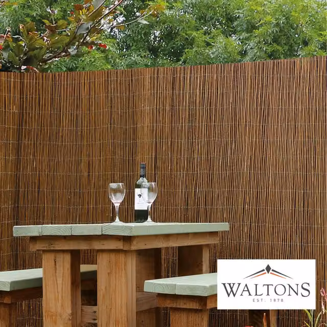 Garden Gear Woven Willow Fence Screen Roll, Brown, Height: 200 cm