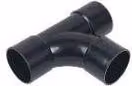 FloPlast 90 Degree Branch Solvent Weld Waste Tee, 40mm, Black