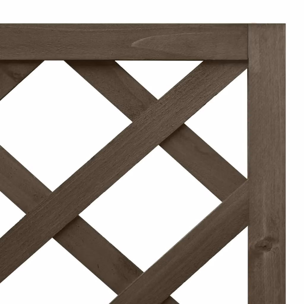Berkfield Home Grey Corner Trellis Planter in Solid Wood, W/D/H: 40 x 40 x 150 cm – 4