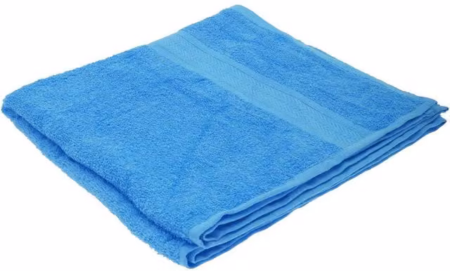 Jassz Plain Cotton Terry Bath Towel in Turquoise Blue, W/D/H: 70 x 140 cm, 350 GSM – 1