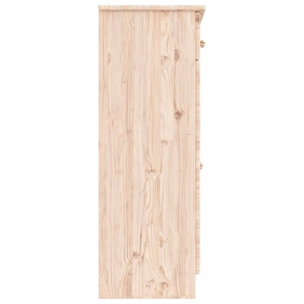 Berkfield Home ALTA Shoe Cabinet in Light Oak Solid Pine, W/D/H: 77 x 35 x 96 cm – 2