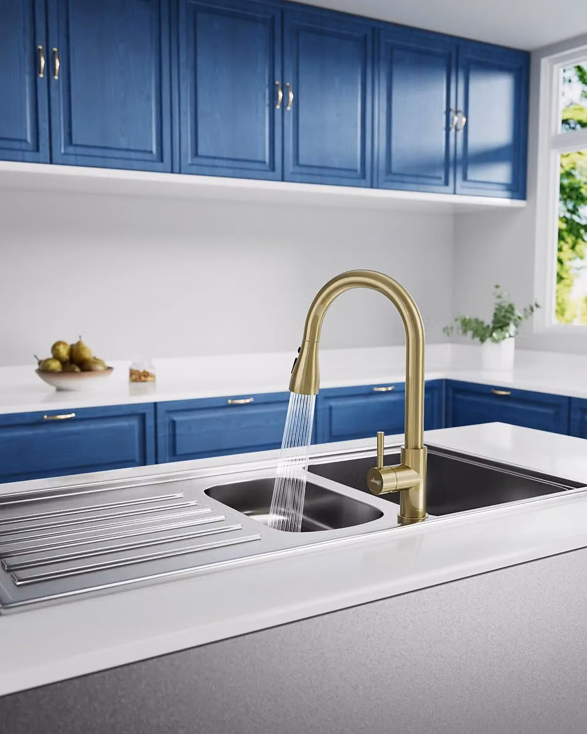 Appaso Gold Kitchen Sink Mixer Tap with Pull Out Spray Function – 2