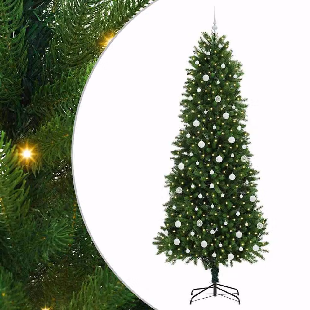 Berkfield Home Realistic Green Christmas Tree with 300 LEDs and Stand, Height: 240 cm – 3