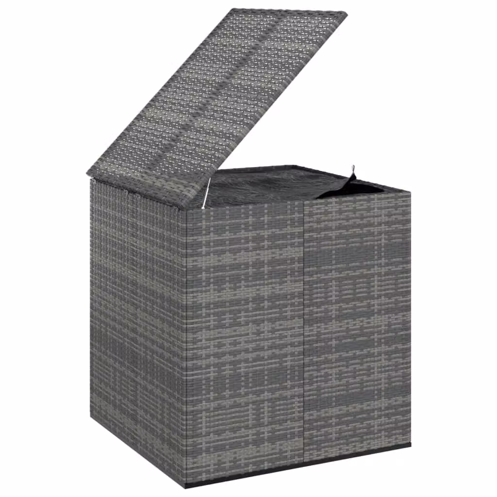 Berkfield Home Garden Cushion Box in Grey PE Rattan, W/D/H: 100 x 97.5 x 104 cm – 2