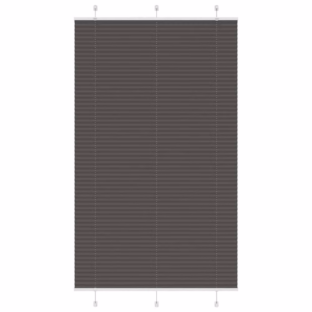 Berkfield Home Single Pleat Black Polyester Opaque Blind W: 115 cm, H: 200 cm – 2