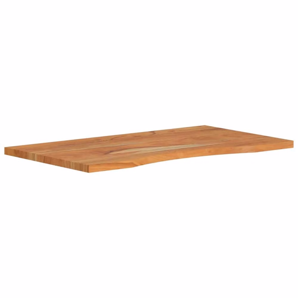 Berkfield Home Rectangular Solid Wood Acacia Desk Top, Brown, W: 100 cm, D: 50 cm, H: 2.5 cm – 3