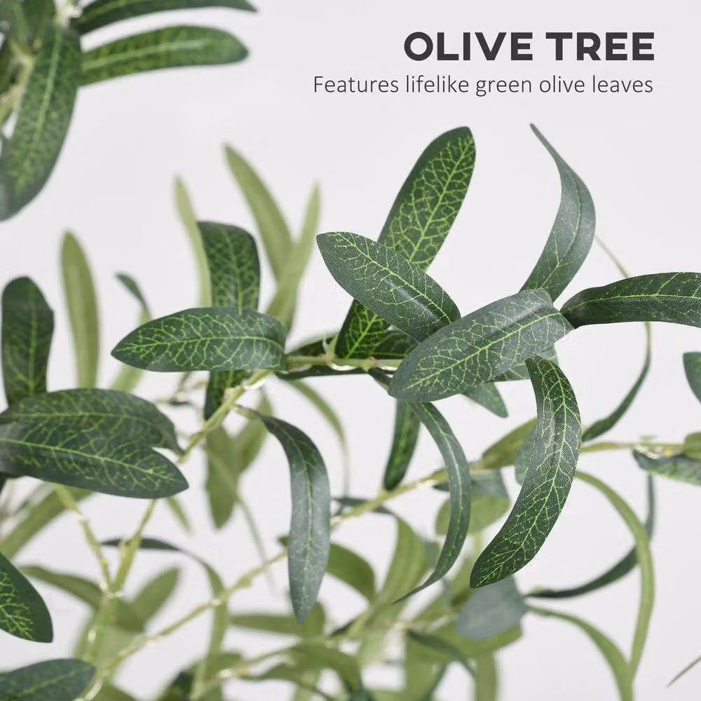 STILVORA 180cm Artificial Green Olive Tree with 300 LED Lights – 4