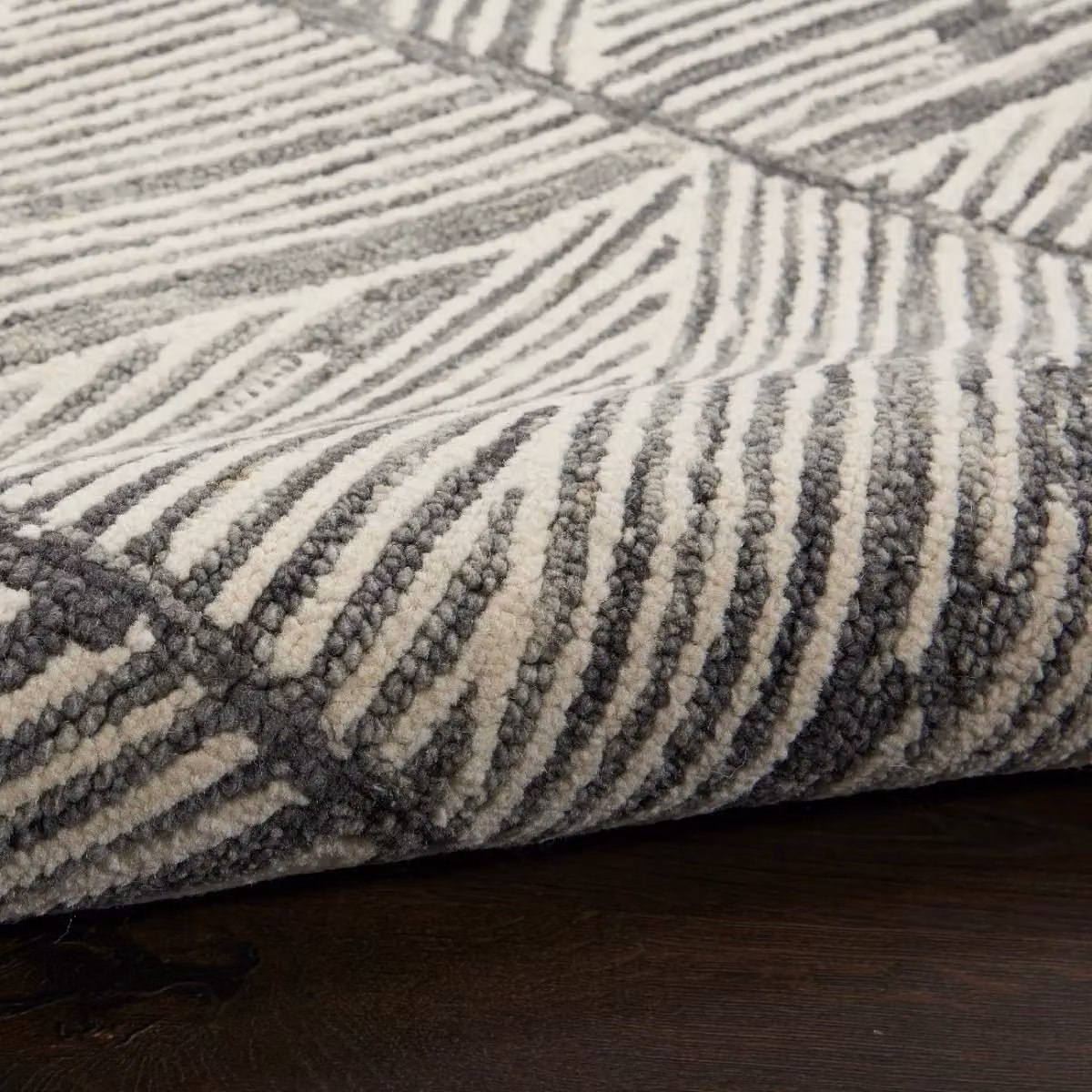 The Rug Shop UK Grey Wool Modern Geometric Abstract Rug, W: 240 cm, D: 300 cm – 2