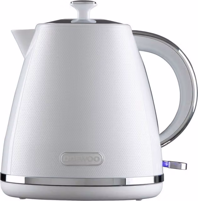 Daewoo Stirling Pyramid Cordless Kettle, 1.7 Litre, 3kW Rapid Boil, White