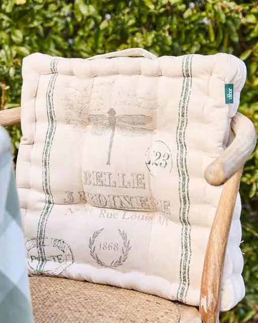 Dibor Belle Jardinere Green Summer Outdoor Garden Box Cushion in Grey and Green, W/D/H: 40 x 40 x 40 cm – 1