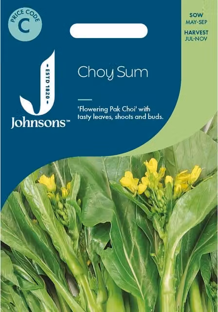 Johnsons Seeds Pak Choy Sum Summer Vegetable Seeds