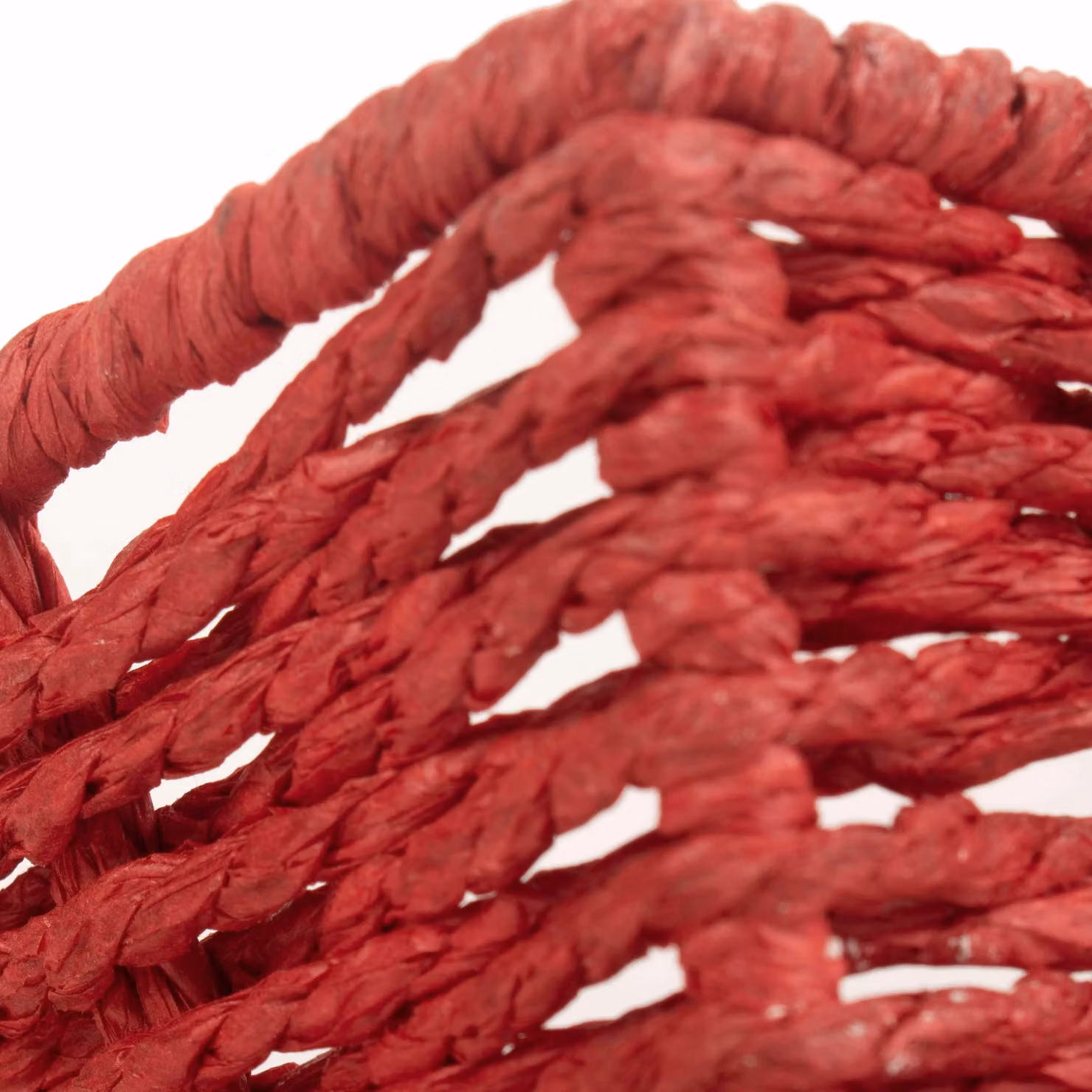 Red Hamper Red Paper Rope Tray, Red, Diameter: 14 cm – 3