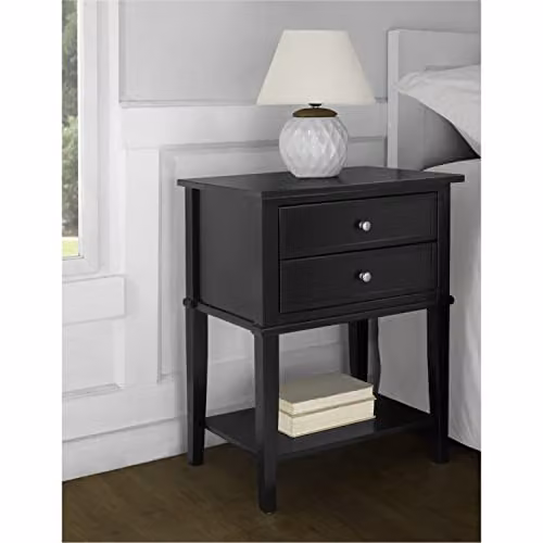DHP Franklin Accent Table with 2 Drawers, Black – 5