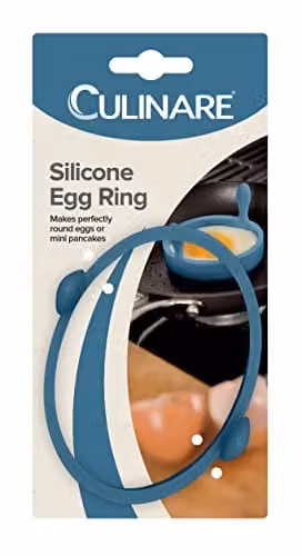 Culinare C20200 Silicone Egg Ring with Handles, Blue, 90 mm Diameter – 2
