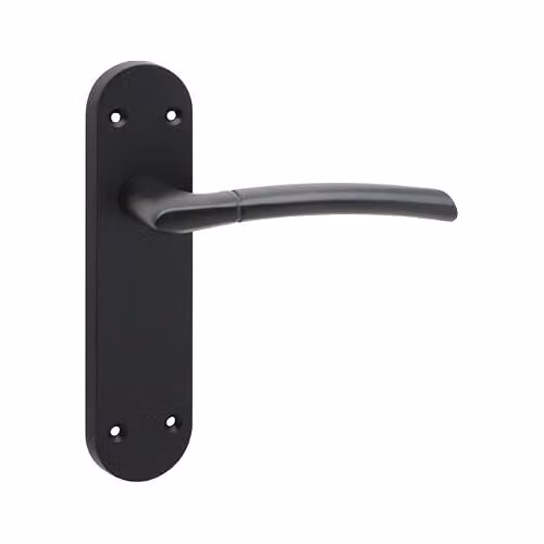 Golden Grace Indiana Long Backplate Door Handle Set in Matt Black, 5 Sets – 3