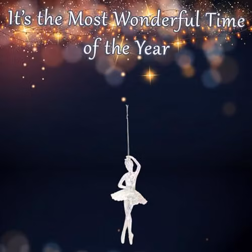 VFM e-Store Iridescent Acrylic Ballerina Christmas Tree Hanging Ornament, Height: 16 cm – 3