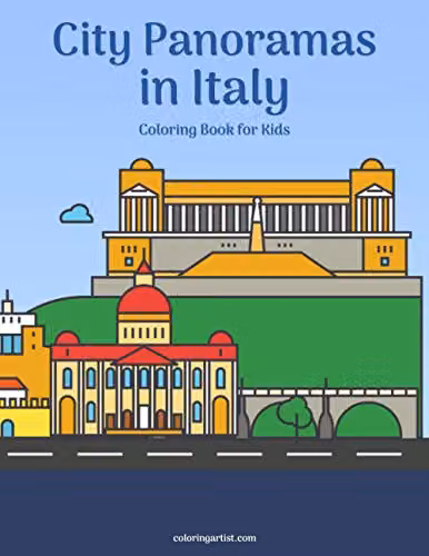 City Panoramas in Italy Colouring Book for Kids by Independently Published, Multicolour