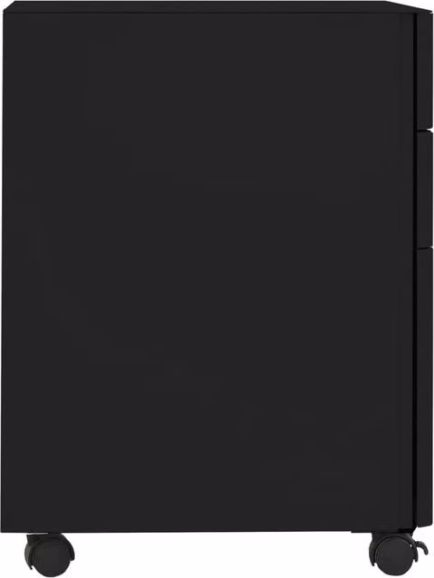 Berkfield Home Mobile File Cabinet in Black Metal with Lock and Castors, W/D/H: 30 x 45 x 59 cm – 1