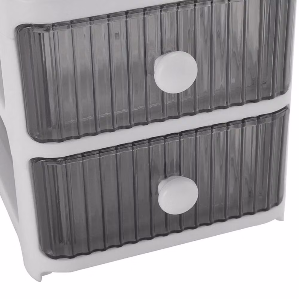 EONLION Stackable Plastic Storage Drawers in White, W/D/H: 50 x 50 x 50 cm – 3