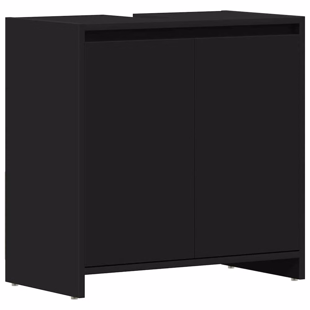 Berkfield Home Sturdy Black Wall Mounted Bathroom Cabinet W/D/H: 60 x 33 x 61 cm – 1